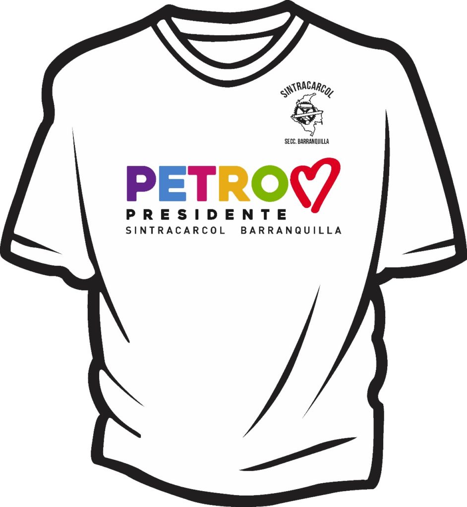 Seccional Barranquilla Lista Para Marcha 1 de Mayo Camiseta Oficial