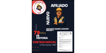 Jeovanny es el nuevo afiliado.